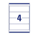 FILING LABELS L7171-25 WITH ULTRAGRIP TECHNOLOGY, 200 X 60 MM, 4 LABELS PER SHEET, 25 SHEETS IN A PACK